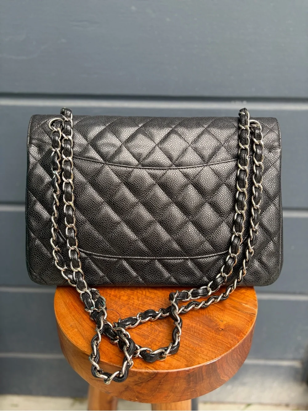 Chanel Jumbo Classic Quilted Flap Bag in Black